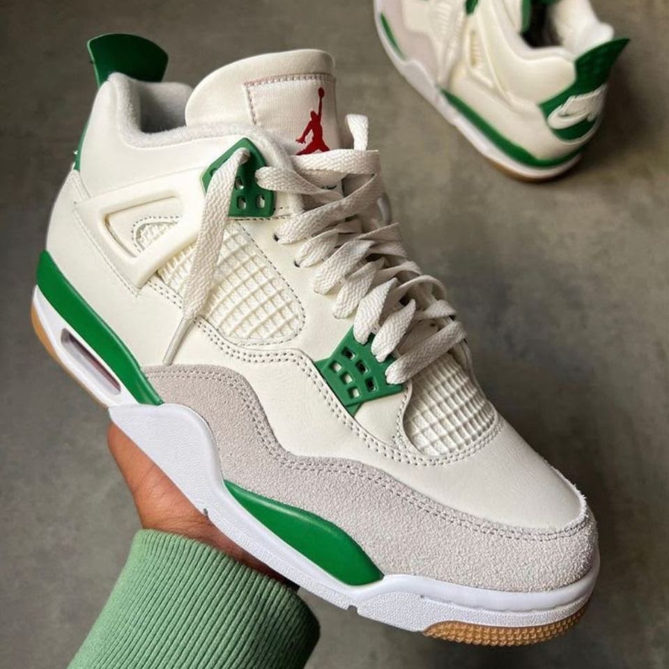 RETRO 4 PINE GREEM WHITE